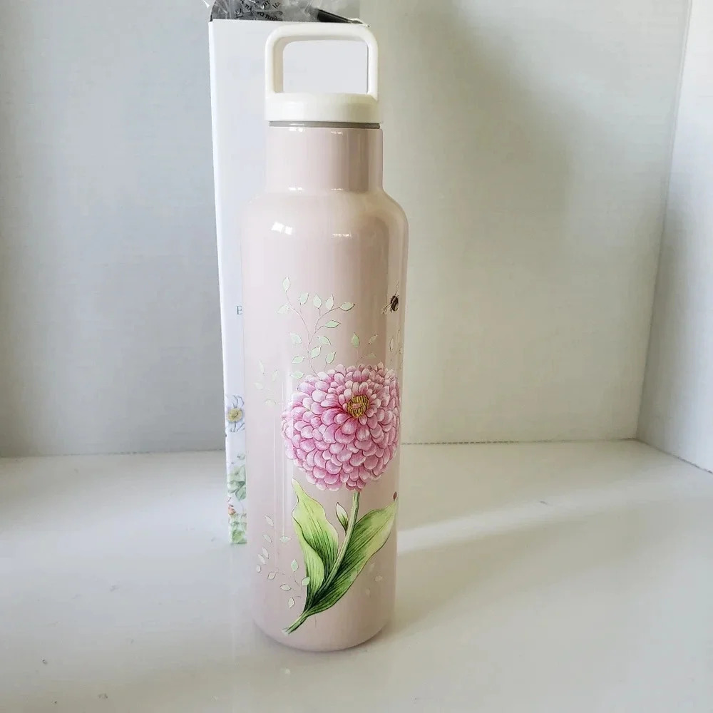 Lenox Butterfly Meadow  Pink New in box 18oz Insulated Water Bottle.